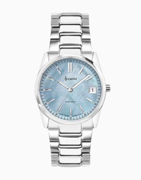 Accurist Everyday watch in silver & blue - view 1