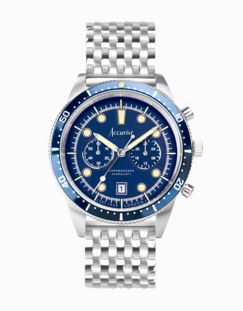 Accurist Gents dive watch in blue - view 1