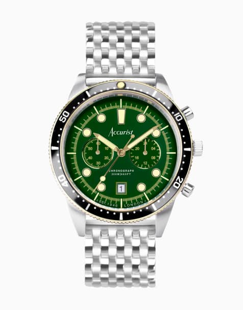 Accurist Gents dive watch in green - view 1