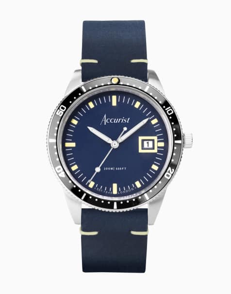 Accurist Gents dive watch in silver - view 1