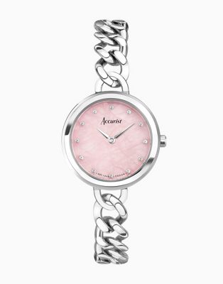Accurist Jewellery watch in pink & silver