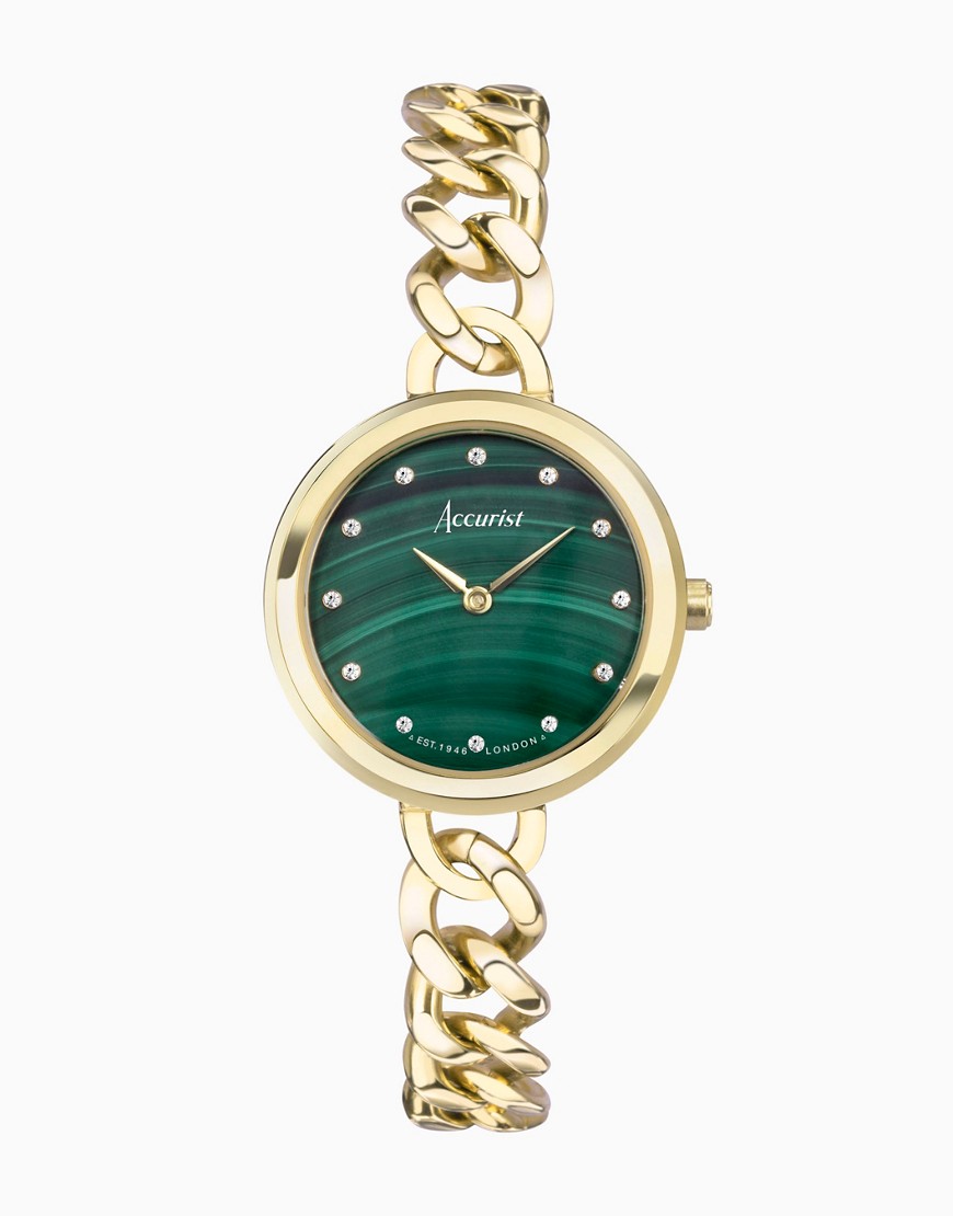 Accurist Jewellery ladies watch in white-Green