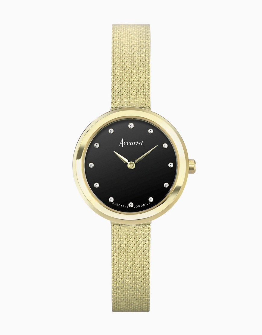 Accurist Jewellery watch in gold & black