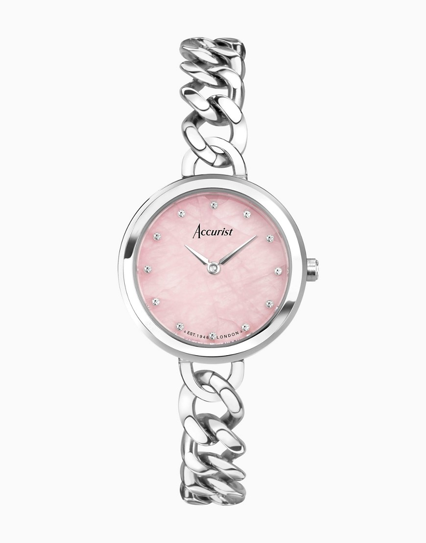 Accurist Jewellery watch in pink & silver