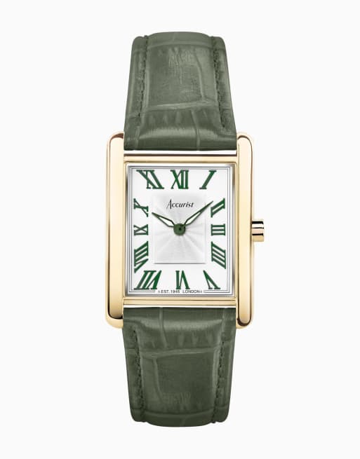 Accurist Ladies rectangle watch in white