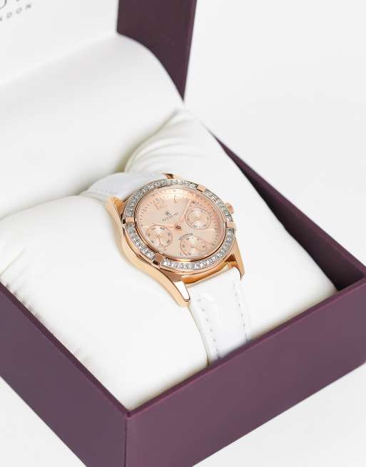 Accurist rose shop gold watch