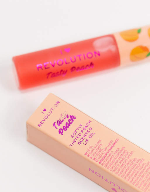 Aceite labial dulce Tasty Peach I Heart de Revolution - Peach, 4 de 4