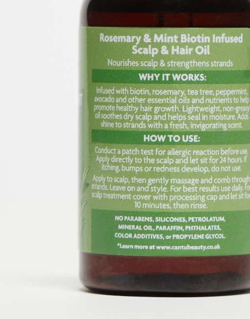 Aceite para el cabello y cuero cabelludo de romero y menta con biotina de 59 ml de Cantu, 4 de 4