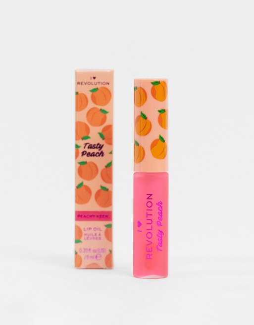 Aceite para los labios con aroma de melocotón Peachy Keen de la colección Tasty Peach de I Heart Revolution