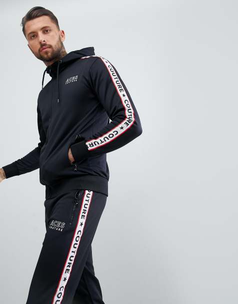 Aces Couture – Huvtröja med muscle-passform och rand - view 1