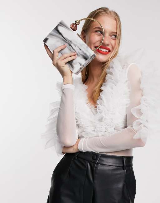 Acole cindy tulle body in white