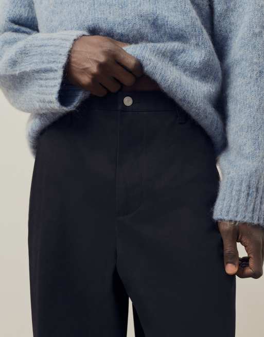 A.Collective barrel leg chinos in black, 4 of 9