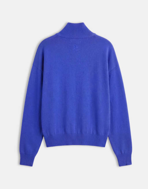A.Collective boxy zip through funnel neck jacket in blue, 7 of 9