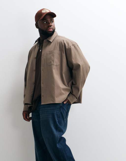 A.Collective camicia a quadri marrone, 10 di 10