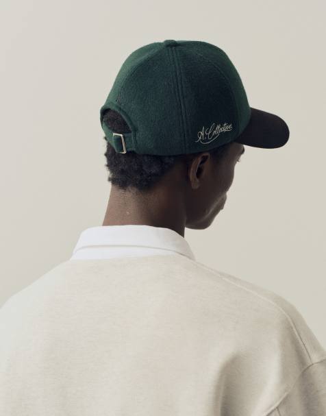 A.Collective cappellino in misto lana verde - view 1