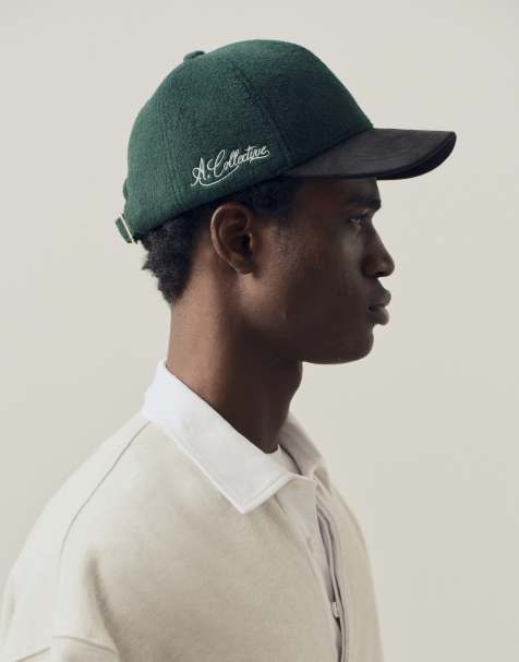 A.Collective casquette en mélange de laine verte - view 1