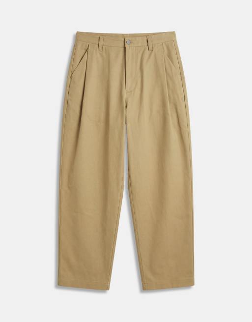 A.Collective chino a gamba bombata color ecru, 6 di 9