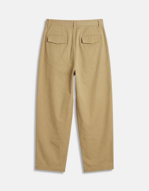 A.Collective chino a gamba bombata color ecru, 7 di 9