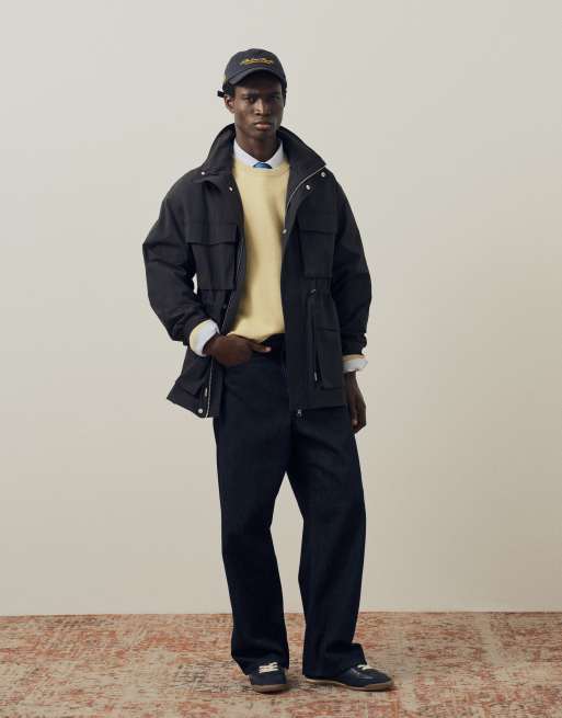 A.Collective giacca parka oversize in ripstop nera, 2 di 9