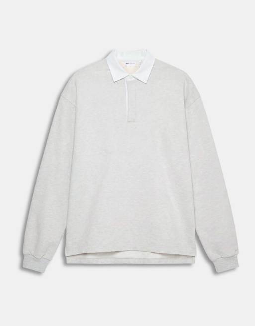 A.Collective heavyweight rugby polo in gray, 6 of 9