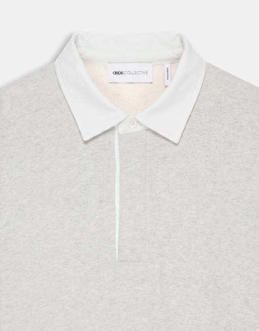 A.Collective heavyweight rugby polo in gray, 8 of 9