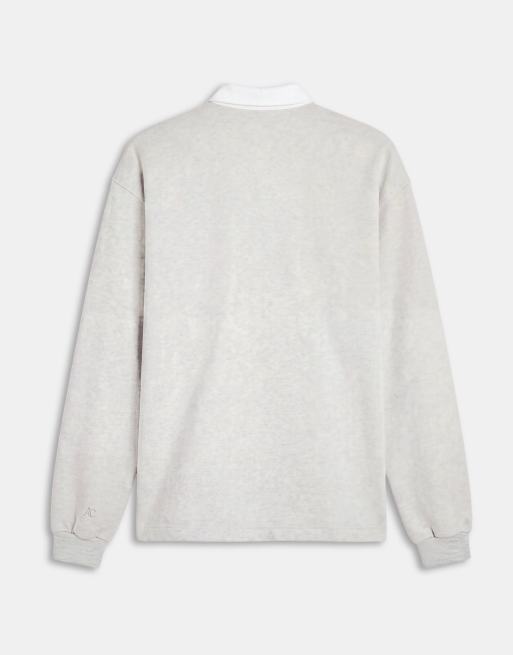 A.Collective heavyweight rugby polo in grey, 7 of 9