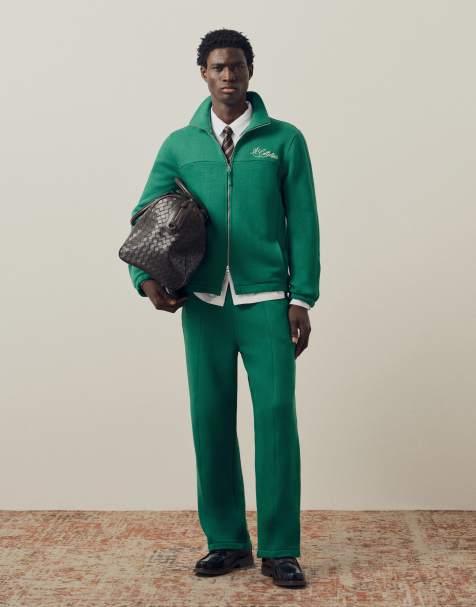 A.Collective heavyweight straight leg jogger in green - view 1