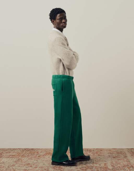 A.Collective heavyweight straight leg jogger in green, 4 of 9