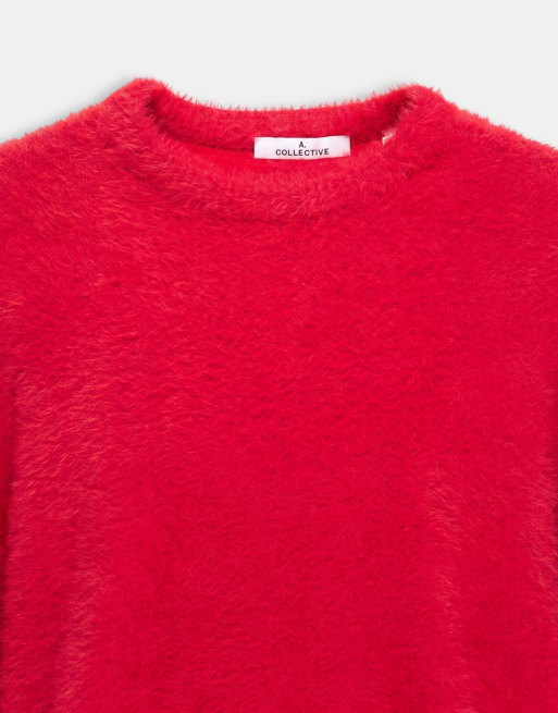 A.Collective jersey de cuello redondo en rojo, 8 de 9