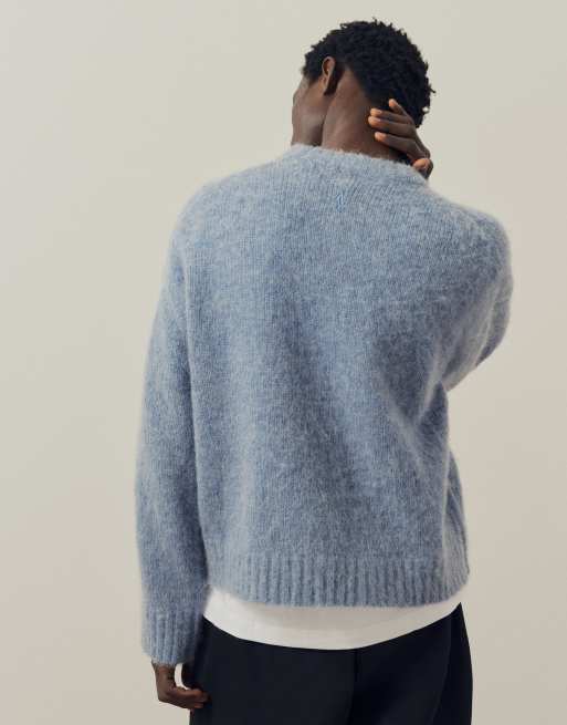 A.Collective jersey de punto oversize de mohair azul, 4 de 9
