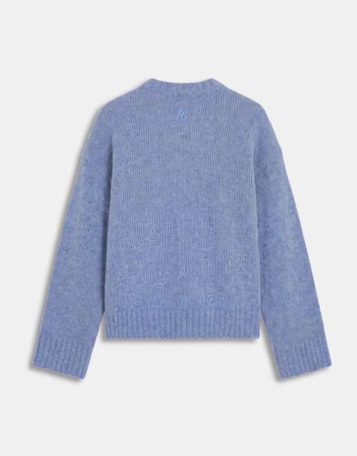 A.Collective jersey de punto oversize de mohair azul, 7 de 9