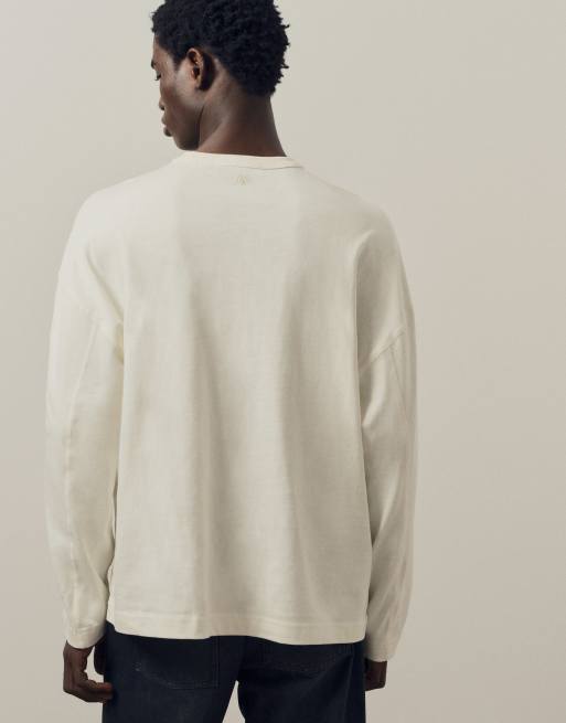 A.Collective long sleeved t-shirt with embroidery in beige, 4 of 9