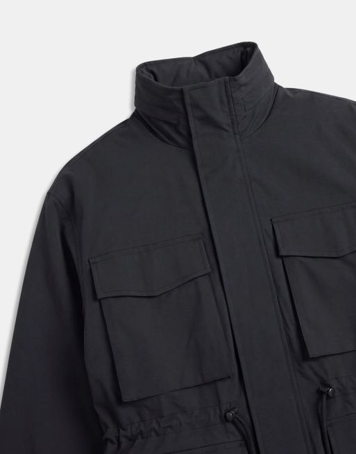 A.Collective Oversize-Ripstop-Parka in Schwarz, 9 von 9