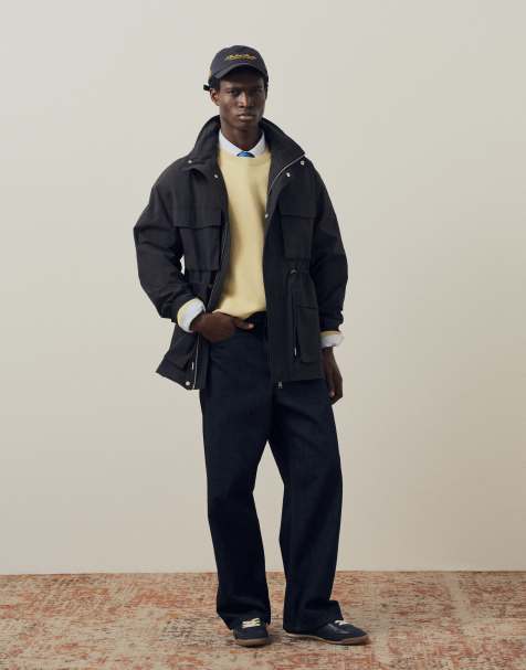 A.Collective oversize ripstop-parkajacka i svart - view 1