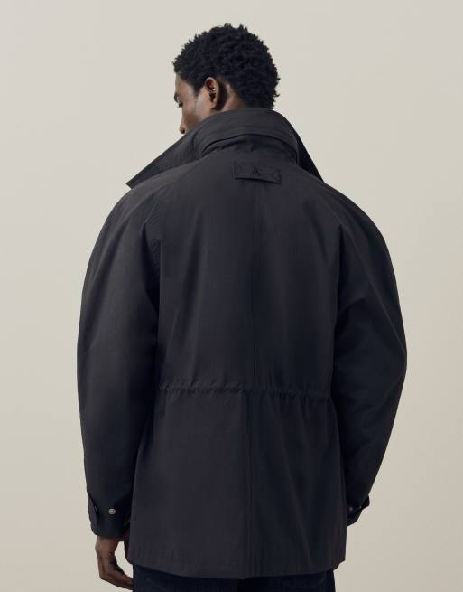 A.Collective parka oversize de ripstop en negro, 4 de 9