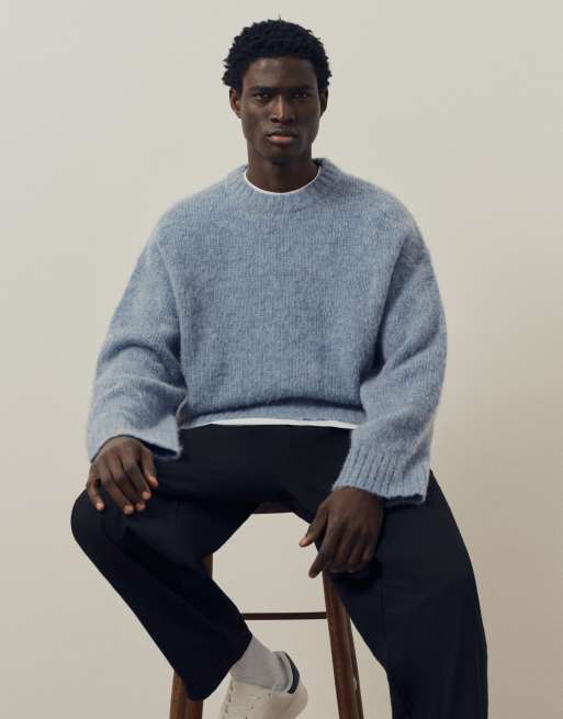 A.Collective pull oversize en mohair bleu, 5 de 9
