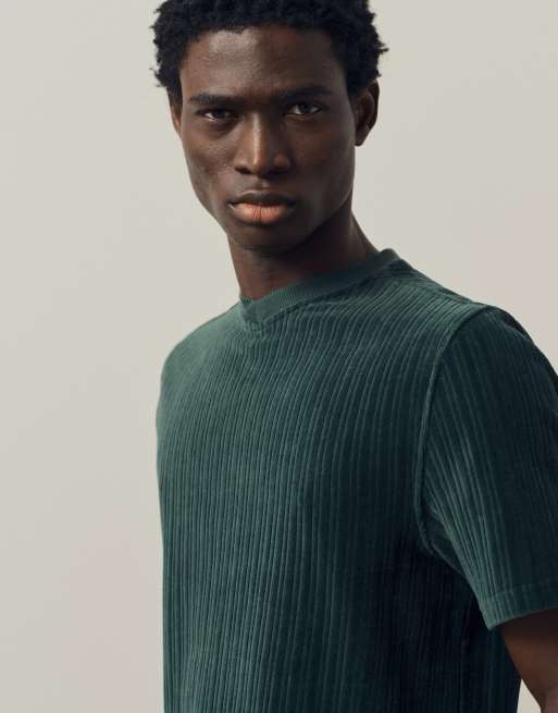 A.Collective rib T-shirt i khaki, 3 af 9