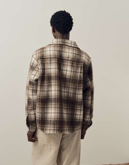 A.Collective rutig overshirt i brun, 4 av 9