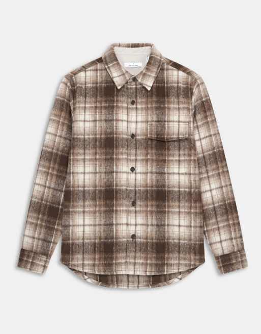 A.Collective rutig overshirt i brun, 6 av 9
