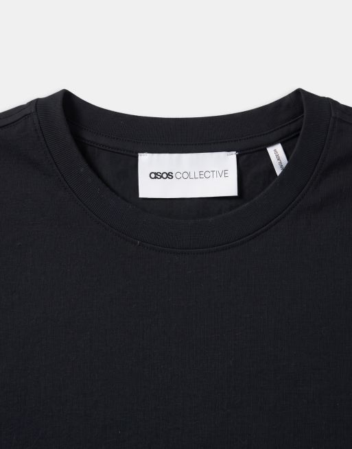 A.Collective superkraftig t-shirt i svart, 9 av 9