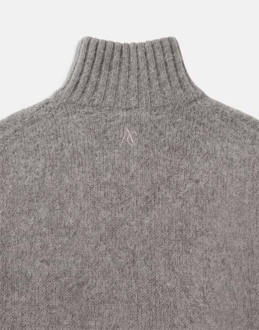 A.Collective trui met opstaande boord in beige, 8 van 9