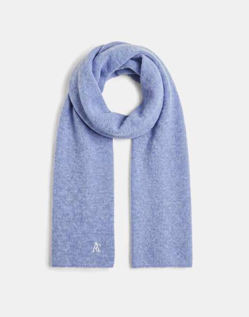 A.Collective wool knitted scarf in blue, 5 of 8
