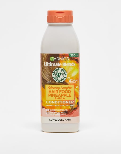 Acondicionador para cabellos apagados de piña y amla Ultimate Blends Glowing Lengths Hair Food de 350 ml de Garnier