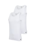 [adidas] adidas 2 pack active core cotton singlets in white S WHITE