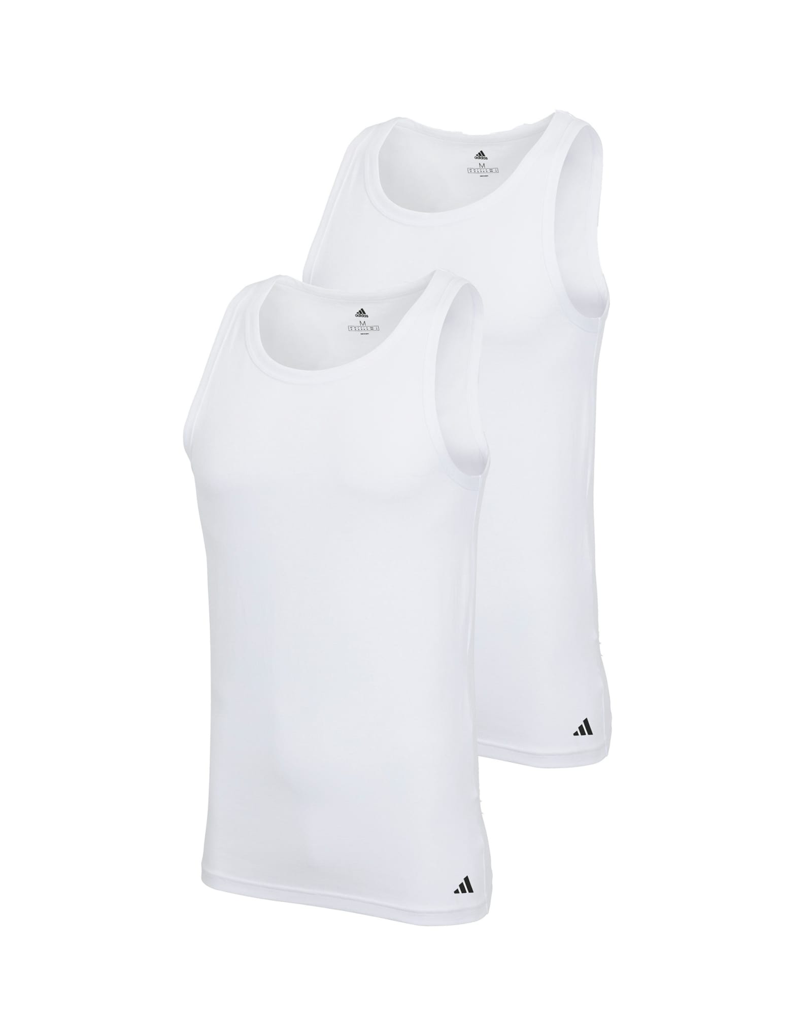 хлопковые майки adidas 2 pack active core белого цвета