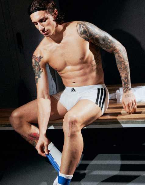 adidas 2 pack trunks in black and white - view 1