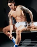 [adidas] adidas 2 pack trunks in black and white L WHITE