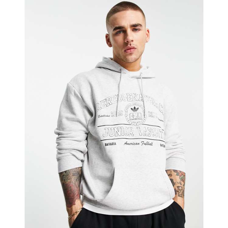 adidas 2000 luxe college hoodie in grey | ASOS