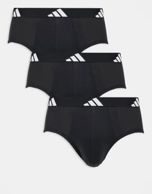 adidas Adidas 3 pack active flex brief in black
