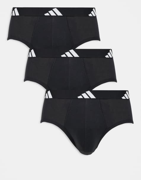 Adidas 3 pack active flex brief in black - view 1